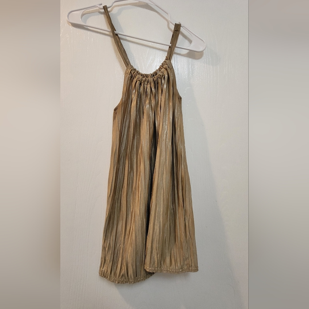 Elegant Tan Sleeveless Dress